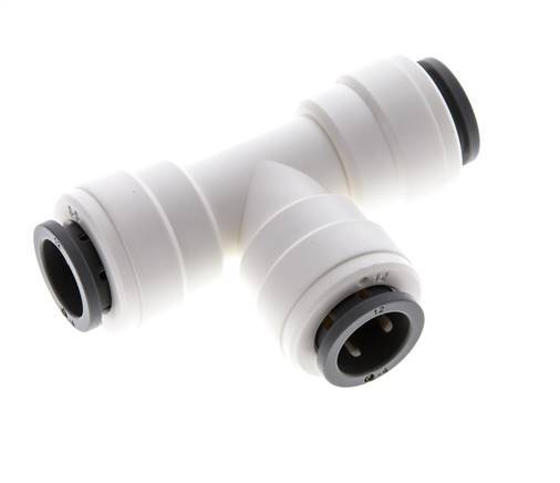12mm Tee Push-in Fitting POM EPDM FDA [2 Pieces]