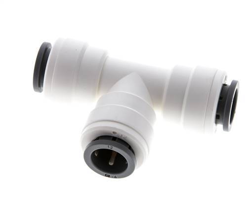 12mm Tee Push-in Fitting POM EPDM FDA [2 Pieces]