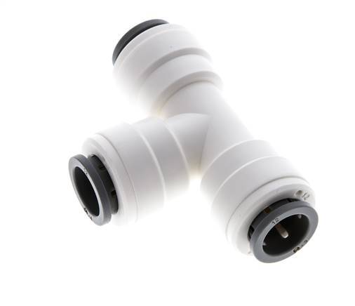 12mm Tee Push-in Fitting POM EPDM FDA [2 Pieces]