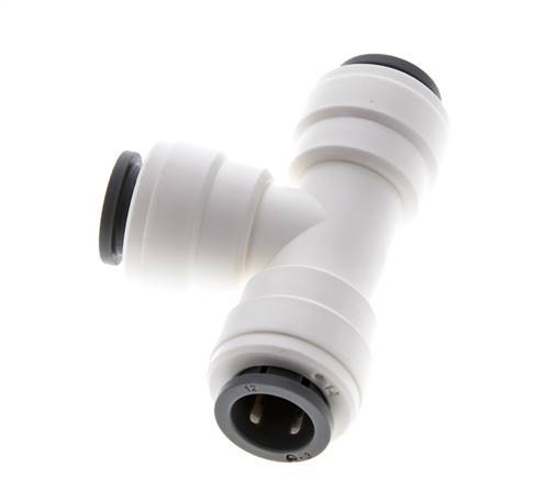 12mm Tee Push-in Fitting POM EPDM FDA [2 Pieces]