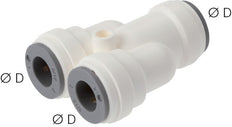 6mm Y Push-in Fitting POM EPDM FDA [2 Pieces]