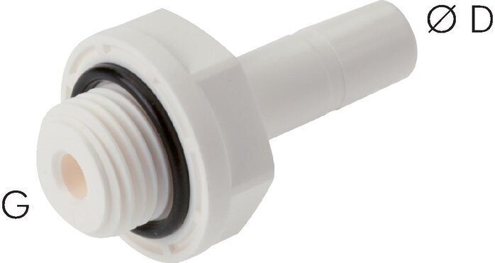 6mm x G1/4'' Plug-in Fitting with Male Threads POM EPDM [5 Pieces]