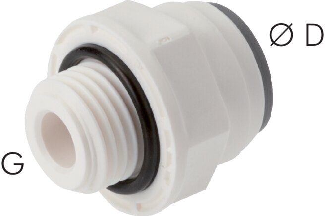 Racor de 1/2'' x G1/2'' con rosca macho POM EPDM [2 piezas]