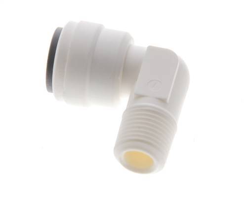 1/4'' x R1/8'' 90deg Elbow Push-in Fitting with Male Threads POM EPDM [10 Pieces]
