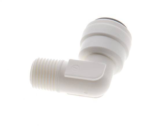 1/4'' x R1/8'' 90deg Elbow Push-in Fitting with Male Threads POM EPDM [10 Pieces]