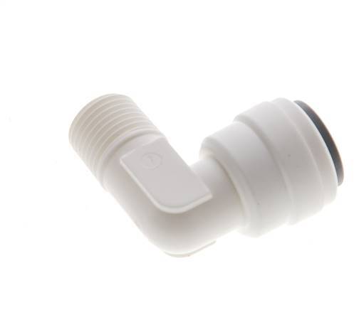 1/4'' x R1/8'' 90deg Elbow Push-in Fitting with Male Threads POM EPDM [10 Pieces]