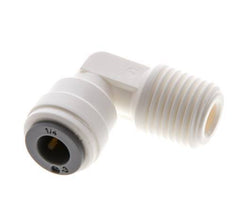 1/4'' x R1/4'' 90deg Elbow Push-in Fitting with Male Threads POM EPDM [10 Pieces]