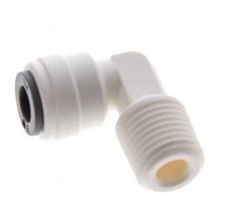 1/4'' x R1/4'' 90deg Elbow Push-in Fitting with Male Threads POM EPDM [10 Pieces]