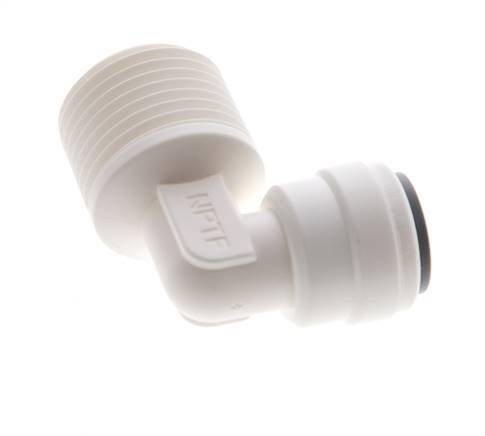 1/4'' x 3/8'' NPT 90deg Codo con rosca macho POM EPDM [10 piezas]
