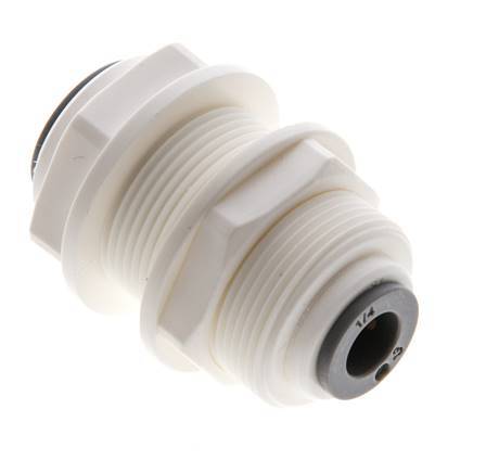 1/4'' x 3/8'' Push-in Fitting POM EPDM Bulkhead [2 Pieces]