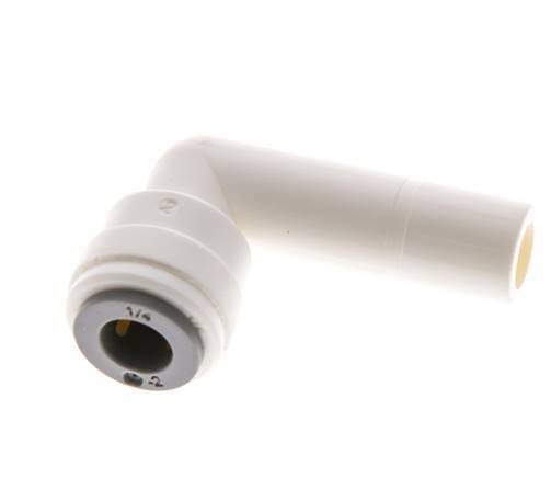 Codo de 90 grados 1/4'' x 3/8'' con enchufe POM EPDM [10 piezas]