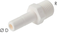 1/4'' x 1/4'' NPT Plug-in Fitting with Male Threads POM EPDM [10 Pieces]