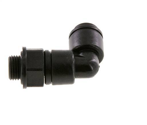 Codo de 90 grados de 4mm x G1/8'' con rosca macho POM NBR giratorio [2 piezas]