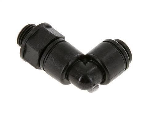 Codo de 90 grados de 4mm x G1/8'' con rosca macho POM NBR giratorio [2 piezas]