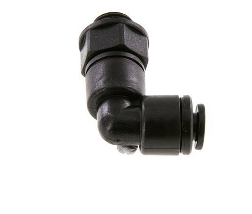 Codo de 90 grados de 4mm x G1/8'' con rosca macho POM NBR giratorio [2 piezas]