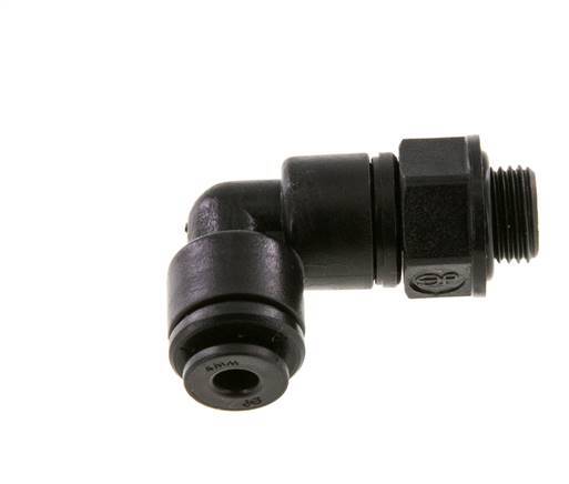 Codo de 90 grados de 4mm x G1/8'' con rosca macho POM NBR giratorio [2 piezas]