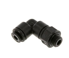 Codo de 90 grados de 4mm x G1/8'' con rosca macho POM NBR giratorio [2 piezas]