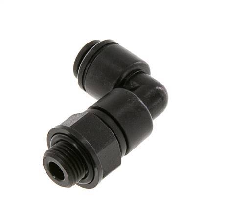 Codo de 90 grados de 4mm x G1/8'' con rosca macho POM NBR giratorio [2 piezas]