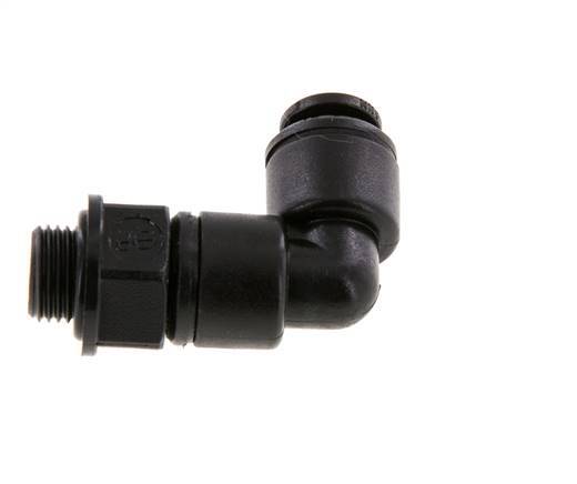 Codo de 90 grados 5mm x G1/8'' con rosca macho POM NBR giratorio [2 piezas]