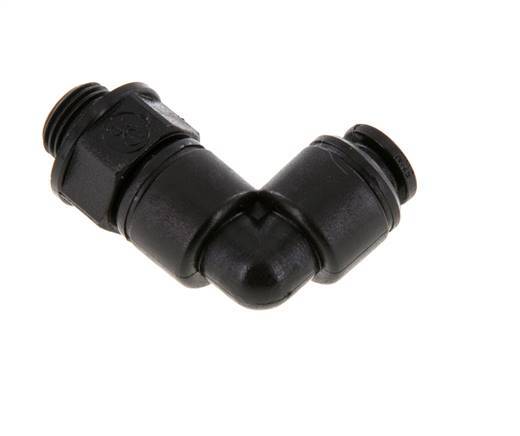 Codo de 90 grados 5mm x G1/8'' con rosca macho POM NBR giratorio [2 piezas]