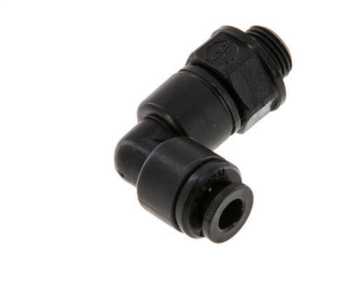 Codo de 90 grados 5mm x G1/8'' con rosca macho POM NBR giratorio [2 piezas]