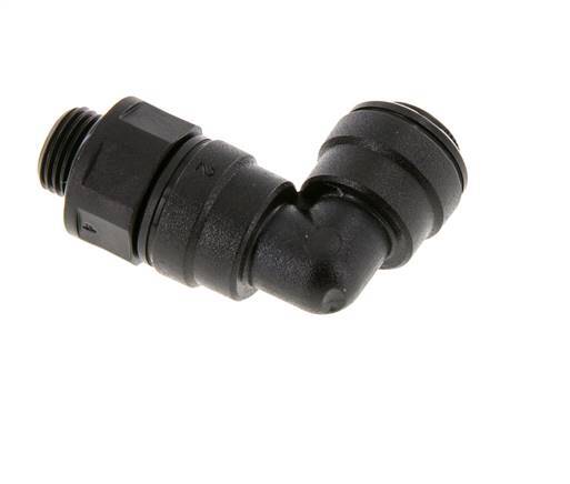 Codo de 6mm x G1/8'' de 90 grados con rosca macho POM NBR giratorio [2 piezas]