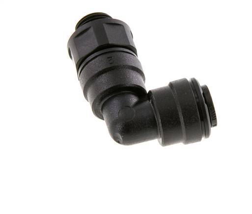 Codo de 6mm x G1/8'' de 90 grados con rosca macho POM NBR giratorio [2 piezas]