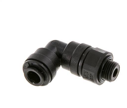 Codo de 6mm x G1/8'' de 90 grados con rosca macho POM NBR giratorio [2 piezas]