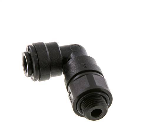 Codo de 6mm x G1/8'' de 90 grados con rosca macho POM NBR giratorio [2 piezas]