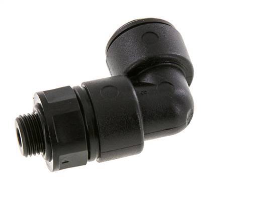 Codo de 90 grados 8mm x G1/8'' con rosca macho POM NBR giratorio [2 piezas]