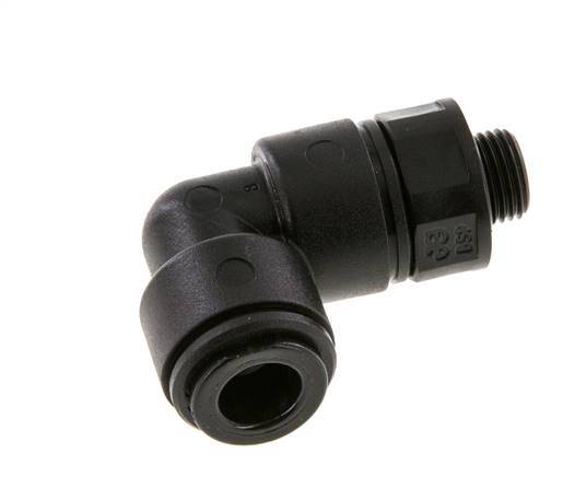 Codo de 90 grados 8mm x G1/8'' con rosca macho POM NBR giratorio [2 piezas]
