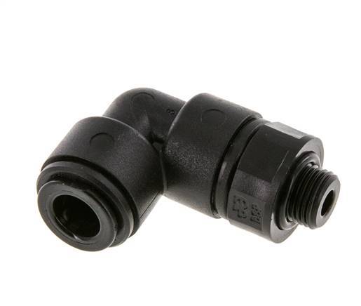 Codo de 90 grados 8mm x G1/8'' con rosca macho POM NBR giratorio [2 piezas]