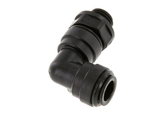 Codo de 90 grados 10mm x G1/4'' con rosca macho Latón NBR Giratorio