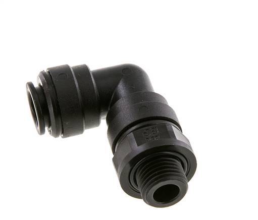 Codo de 90 grados 10mm x G1/4'' con rosca macho Latón NBR Giratorio