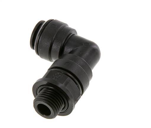 Codo de 90 grados 10mm x G1/4'' con rosca macho Latón NBR Giratorio