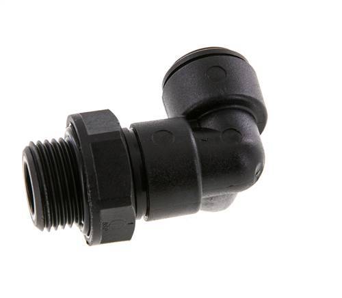 Codo de 90 grados 8mm x G3/8'' con rosca macho POM NBR giratorio [2 piezas]