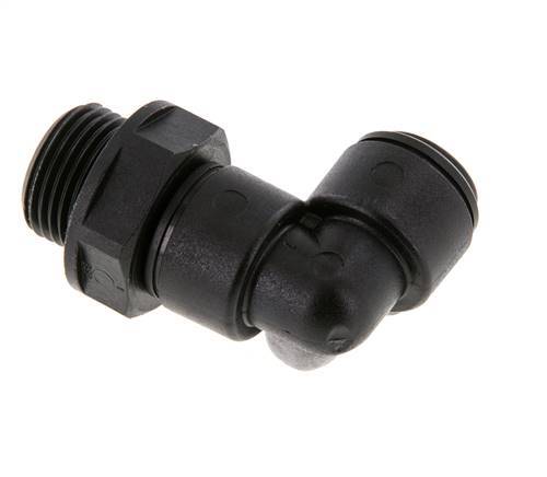Codo de 90 grados 8mm x G3/8'' con rosca macho POM NBR giratorio [2 piezas]
