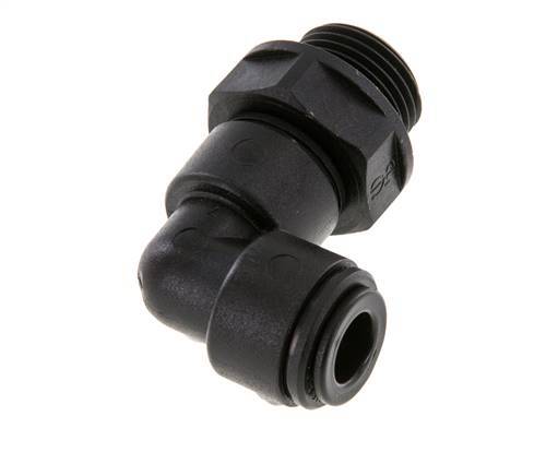Codo de 90 grados 8mm x G3/8'' con rosca macho POM NBR giratorio [2 piezas]