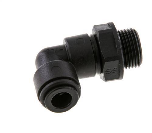 Codo de 90 grados 8mm x G3/8'' con rosca macho POM NBR giratorio [2 piezas]