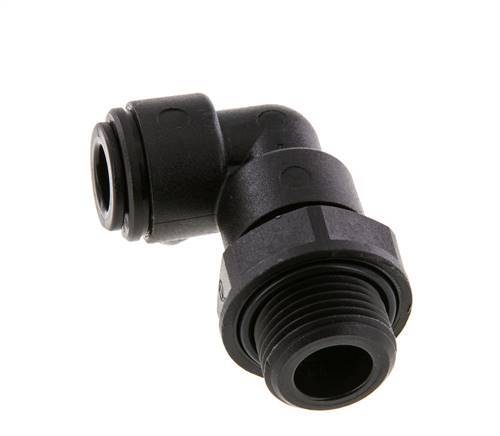 Codo de 90 grados 8mm x G3/8'' con rosca macho POM NBR giratorio [2 piezas]