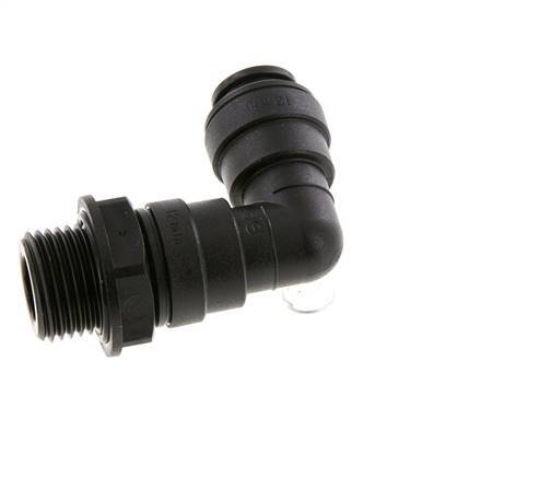Codo de 90 grados 12mm x G1/2'' con rosca macho Latón NBR Giratorio