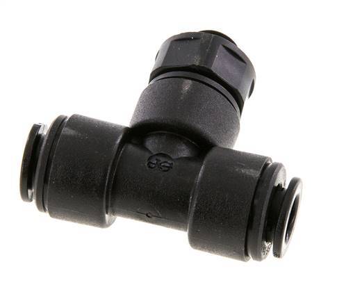 Racor en T de 8mm x G1/8'' con rosca macho Latón NBR Giratorio