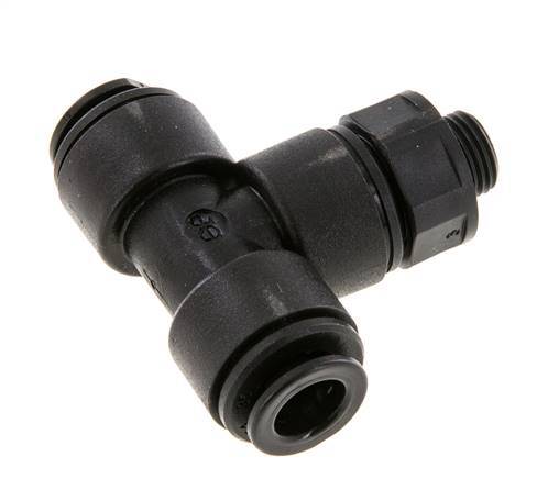 Racor en T de 8mm x G1/8'' con rosca macho Latón NBR Giratorio