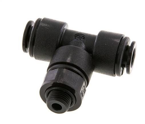 Racor en T de 8mm x G1/8'' con rosca macho Latón NBR Giratorio