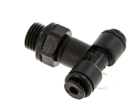 Racor en T de 4mm x G1/4'' con rosca macho Latón NBR Giratorio