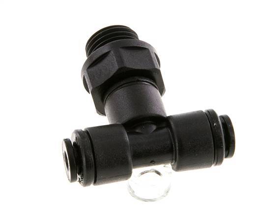 Racor en T de 4mm x G1/4'' con rosca macho Latón NBR Giratorio