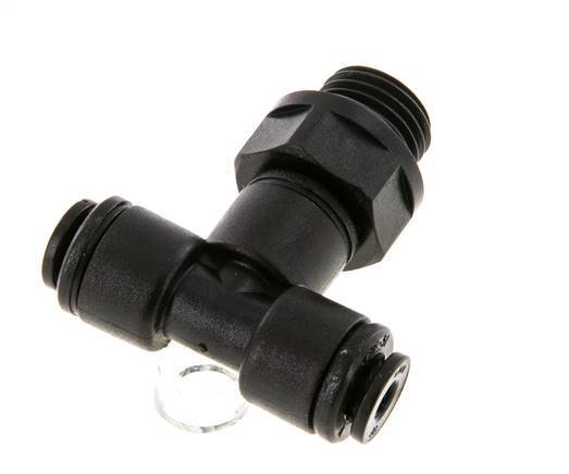 Racor en T de 4mm x G1/4'' con rosca macho Latón NBR Giratorio
