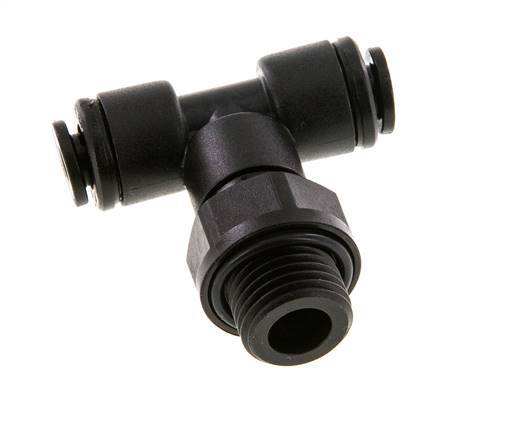 Racor en T de 4mm x G1/4'' con rosca macho Latón NBR Giratorio
