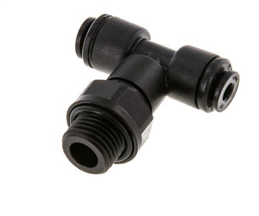 Racor en T de 4mm x G1/4'' con rosca macho Latón NBR Giratorio