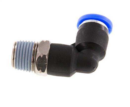 Codo de 90 grados NPT de 5/32'' x 1/8'' con rosca macho Latón/PBT NBR giratorio [2 piezas]
